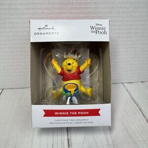 Hallmark WINNIE THE POOH Ornament Christmas Disney 3" NEW IN BOX